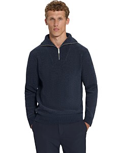 Pullover Half Zip High Neck Light W Dark Night