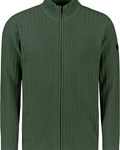 Cardigan Full Zip Relief Dark Green
