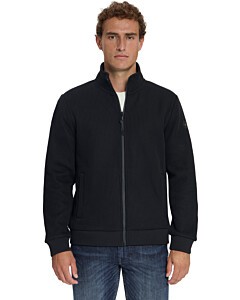 Sweater Full Zip Stand Up Collar Bo Black
