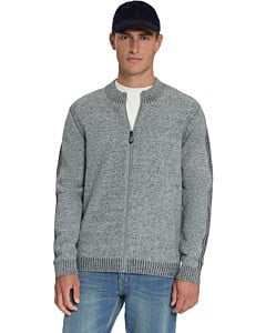 Cardigan Full Zip 2 Color Plated He Grey Melange