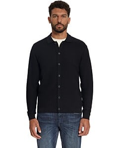Cardigan Full Button Drop Needle Black