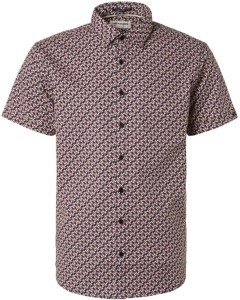 Shirt short sleeve allover printed old pink