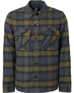 Overshirt button closure check army