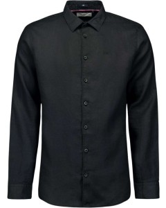 Overhemd lange mouw linnen black
