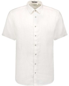 Overhemd korte mouw linnen white