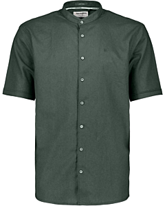 Shirt Short Sleeve Granddad With Li Dark Steel