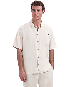 Shirt Short Sleeve With Linen, Garm Stone