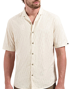 Shirt Short Sleeve Jacquard Stone