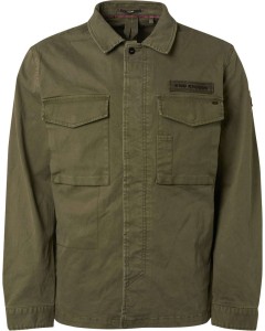 Overshirt button closure garment dy army