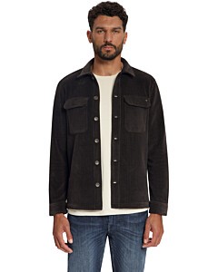 Overshirt Full Button Rib Sweat Earth