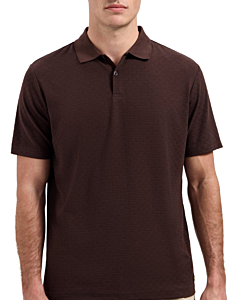 Polo Short Sleeve Structure Dark Brown