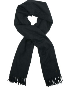Scarf woven solid black