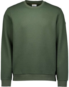 Sweater crewneck double layer jacqu dark green