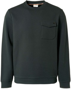 Sweater ronde hals crewneck jacquard dark steel