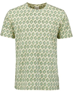 T-shirt korte mouw ronde hals met print green