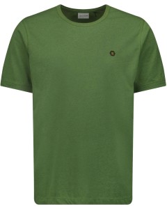 T-shirt korte mouw ronde hals melange green