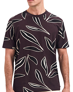 T-Shirt Crewneck AOP Dark Brown