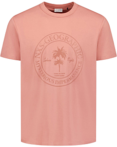 T-Shirt Crewneck Graphic Coral