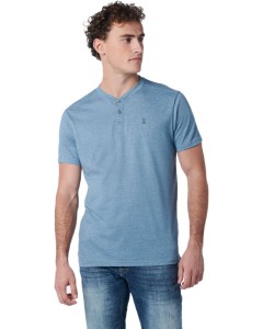 T-shirt granddad 2 colour melange r blue