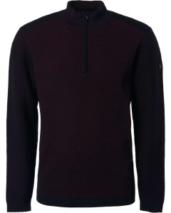 Pullover half zipper 2 coloured jac dark red