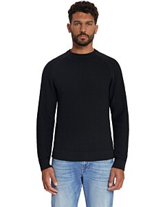 Pullover Crewneck Cable Knit Black