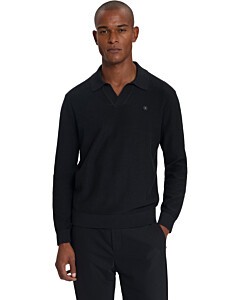 Pullover V-Collar Shoulder Detail Black