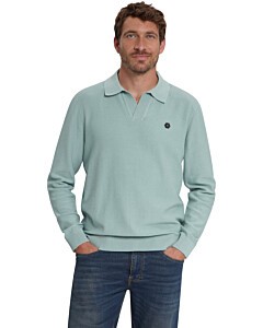Pullover V-Collar Shoulder Detail Dusty Blue