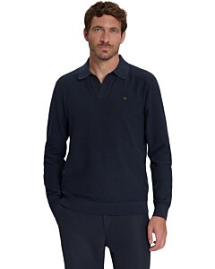 Pullover V-Collar Shoulder Detail Dark Night