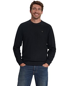 Pullover Crewneck Shoulder Detail Black