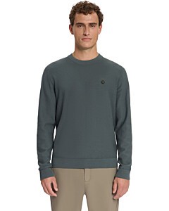 Pullover Crewneck Shoulder Detail Dark Steel
