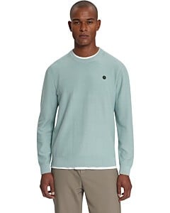 Pullover Crewneck Shoulder Detail Dusty Blue
