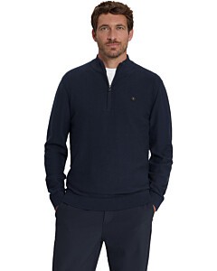 Pullover Half Zip Shoulder Detail Dark Night