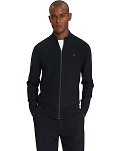 Pullover Full Zip Shoulder Detail Black