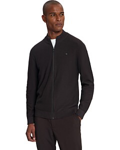 Pullover Full Zip Shoulder Detail Dark Brown