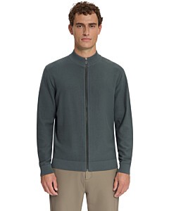 Pullover Full Zip Shoulder Detail Dark Steel
