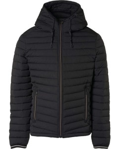 Jacket hooded short fit padded black