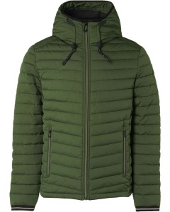 Jacket hooded short fit padded dark green