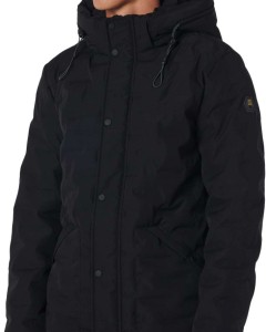 Jacket short fit sealed hooded recy black