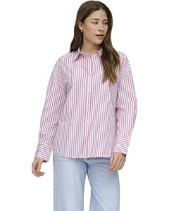 ONLOREGON ALVA LS REG SHIRT NOOS WVN Fuchsia Pink/