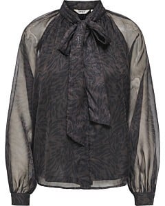 ONLLUMERIA L/S TIE BLOUSE WVN Chocolate Plum/SHADO