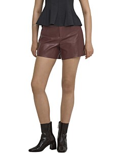 ONLJULIA FAUX LEATHER SHORTS OTW Rum Raisin