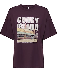 ONLMILA S/S PRINT BOX JRS Grape Wine/Mila cone