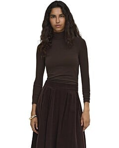 ONLGLAMOUR L/S ROLL-NECK TOP JRS NOOS Black Coffee