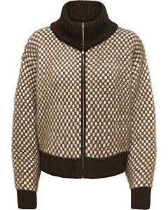 ONLHAYLO LS ZIP COLLAR KNIT JACKET KNT Coffee Bean