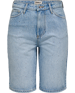 ONLSONNY HW WIDE RHINST DNM SHORTS AZG Medium Blue