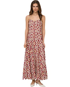 ONLSTACY MIKASI LONG STRAP DRESS WVN Brick Red/ABS