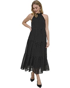 ONLPETRA LIFE HALTER NECK ANK DRESS WVN Black/CLOU