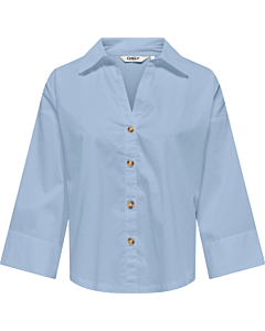 ONLSAKI BERSA 3/4 SHIRT CC WVN Cashmere Blue