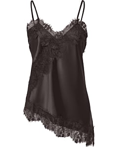 ONLINDONA STRAP SATIN LACE TOP WVN Chocolate Torte
