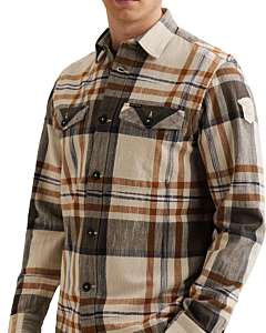 LONG SLEEVE SHIRT Big Check inject Glazed Ginger